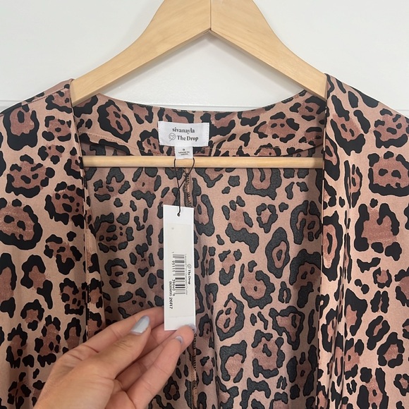 The Drop Women's Leopard Print Oversized Duster by Sivan Ayla- Never Been Worn! - Picture 2 of 5